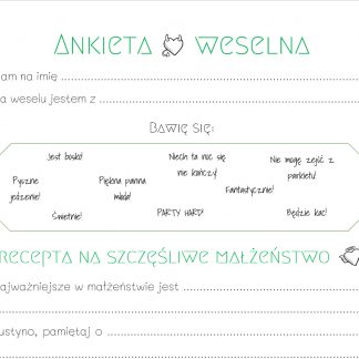 Elegancka ankieta ślubna [Projekt 1]