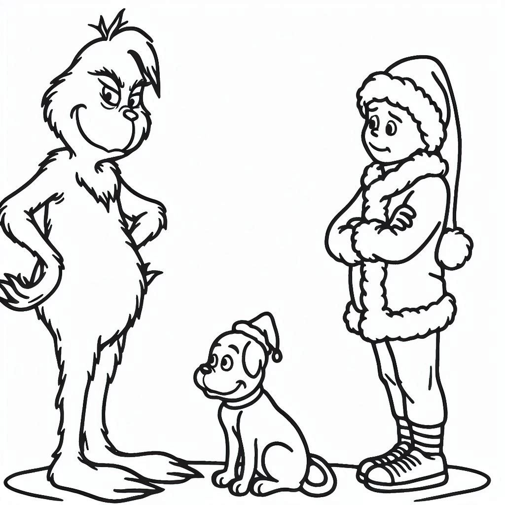 Kolorowanka Grinch dla dzieci