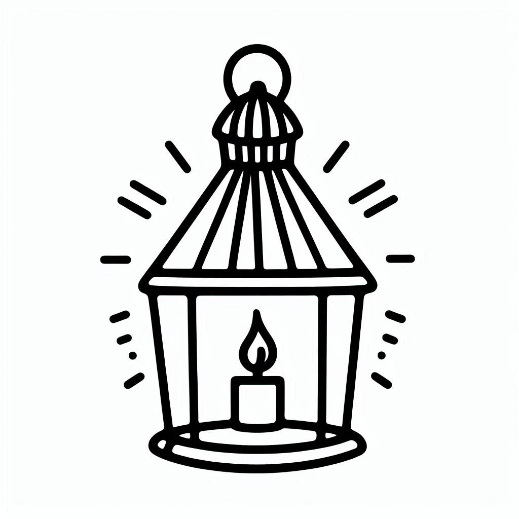 Kolorowanka Lampion adwentowy