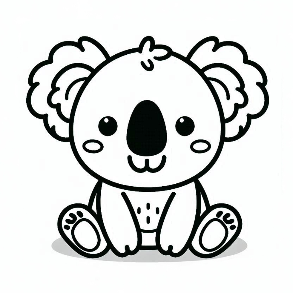 Kolorowanka Miś Koala
